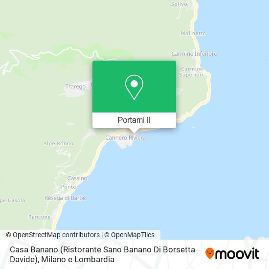 Mappa Casa Banano (Ristorante Sano Banano Di Borsetta Davide)