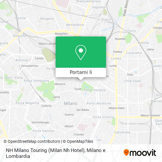 Mappa NH Milano Touring (Milan Nh Hotel)