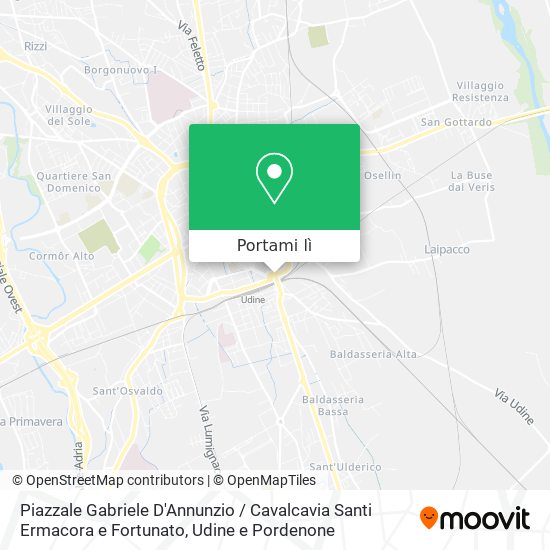 Mappa Piazzale Gabriele D'Annunzio / Cavalcavia Santi Ermacora e Fortunato