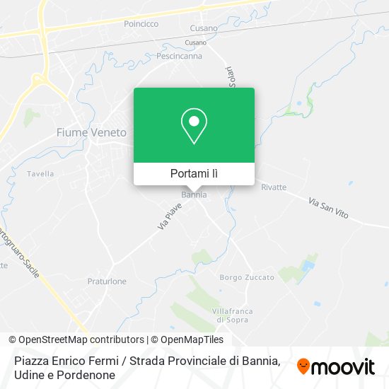 Mappa Piazza Enrico Fermi / Strada Provinciale di Bannia