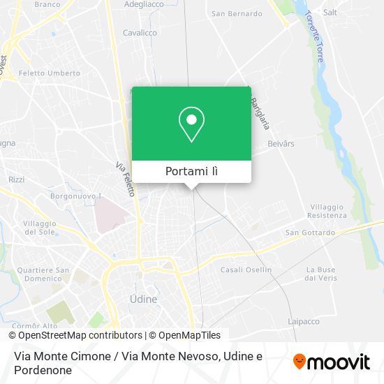 Mappa Via Monte Cimone / Via Monte Nevoso