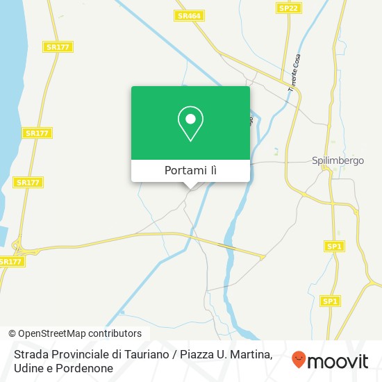 Mappa Strada Provinciale di Tauriano / Piazza U. Martina