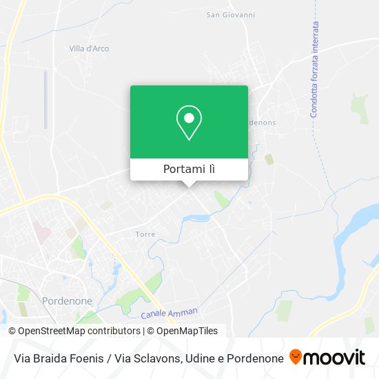 Mappa Via Braida Foenis / Via Sclavons