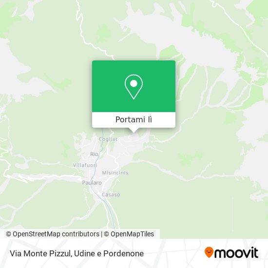 Mappa Via Monte Pizzul
