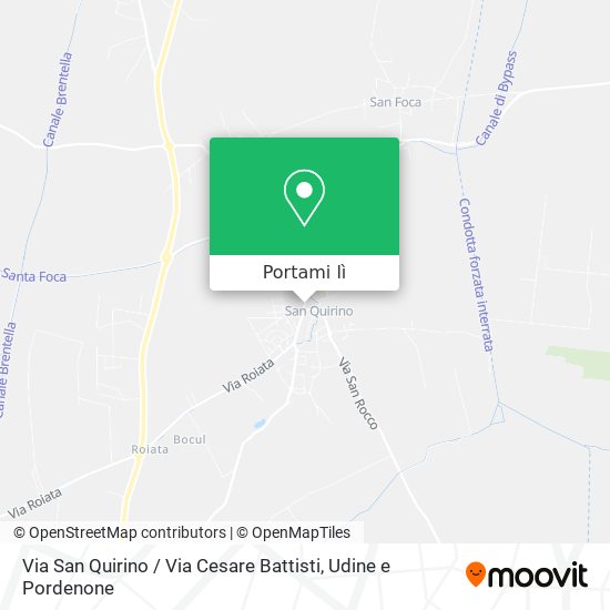 Mappa Via San Quirino / Via Cesare Battisti