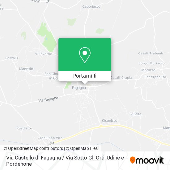 Mappa Via Castello di Fagagna / Via Sotto Gli Orti