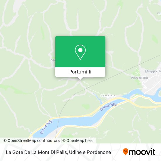 Mappa La Gote De La Mont Di Palis