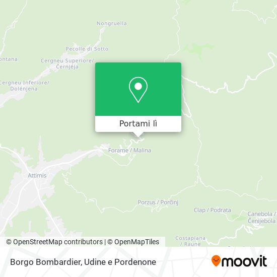 Mappa Borgo Bombardier