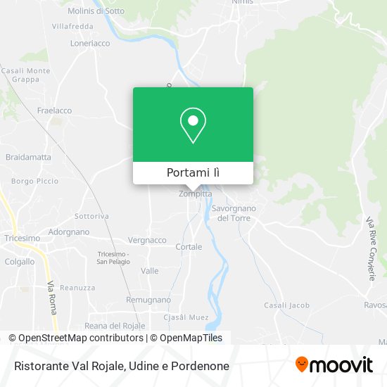 Mappa Ristorante Val Rojale