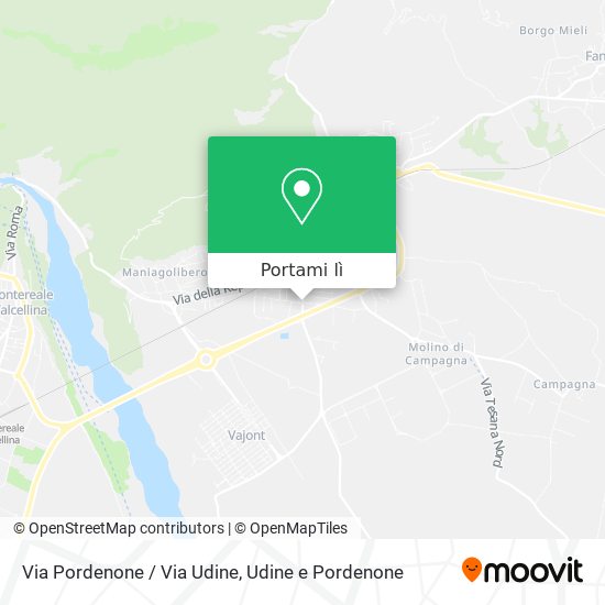 Mappa Via Pordenone / Via Udine