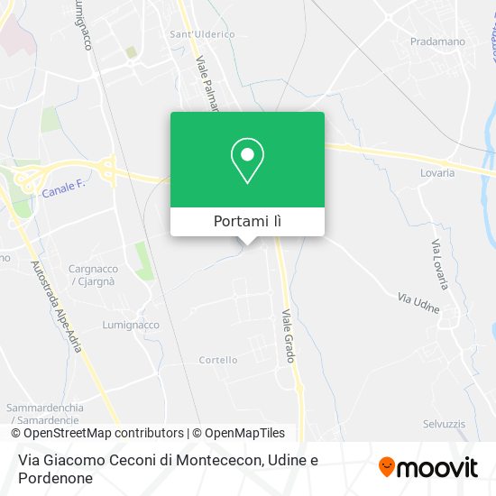 Mappa Via Giacomo Ceconi di Montececon