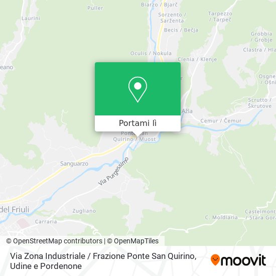 Mappa Via Zona Industriale / Frazione Ponte San Quirino