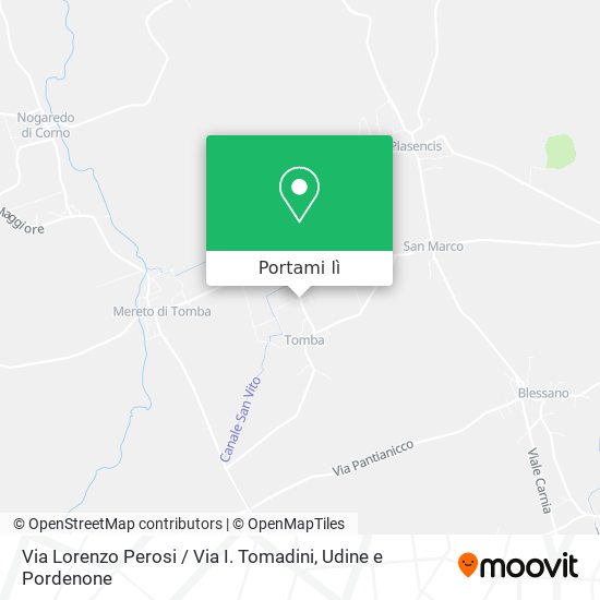 Mappa Via Lorenzo Perosi / Via I. Tomadini