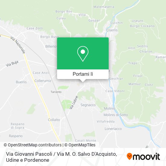 Mappa Via Giovanni Pascoli / Via M. O. Salvo D'Acquisto
