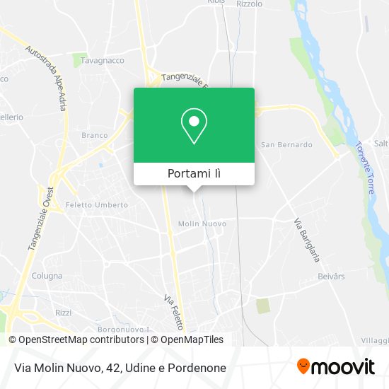 Mappa Via Molin Nuovo, 42