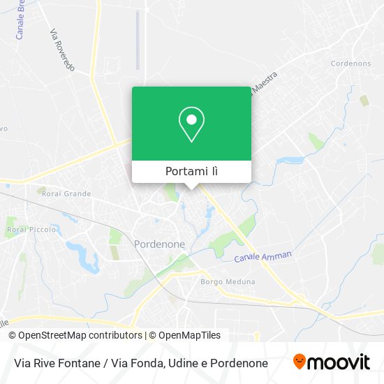 Mappa Via Rive Fontane / Via Fonda