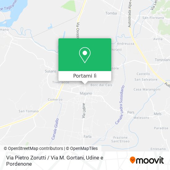 Mappa Via Pietro Zorutti / Via M. Gortani