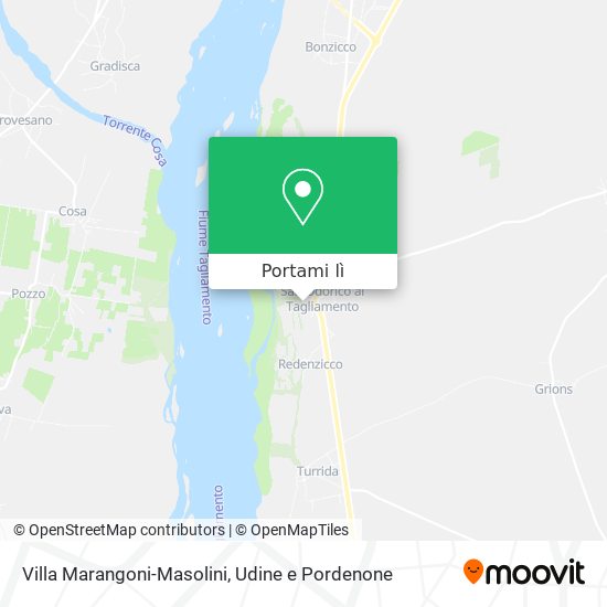 Mappa Villa Marangoni-Masolini