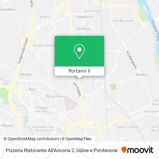 Mappa Pizzeria Ristorante All'Ancona 2