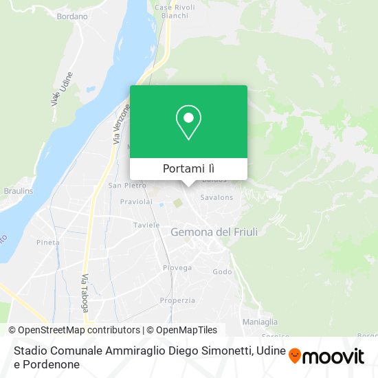 Mappa Stadio Comunale Ammiraglio Diego Simonetti