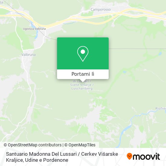 Mappa Santuario Madonna Del Lussari / Cerkev Višarske Kraljice