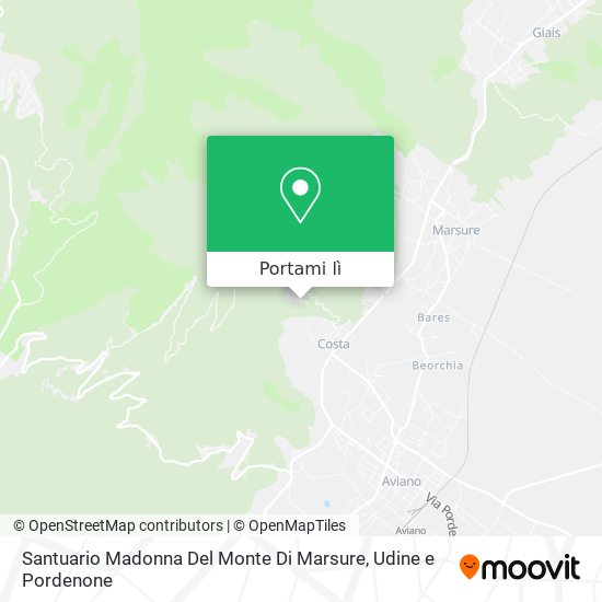 Mappa Santuario Madonna Del Monte Di Marsure