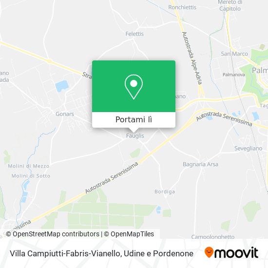 Mappa Villa Campiutti-Fabris-Vianello
