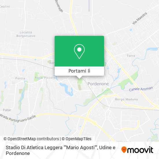 Mappa Stadio Di Atletica Leggera ""Mario Agosti""