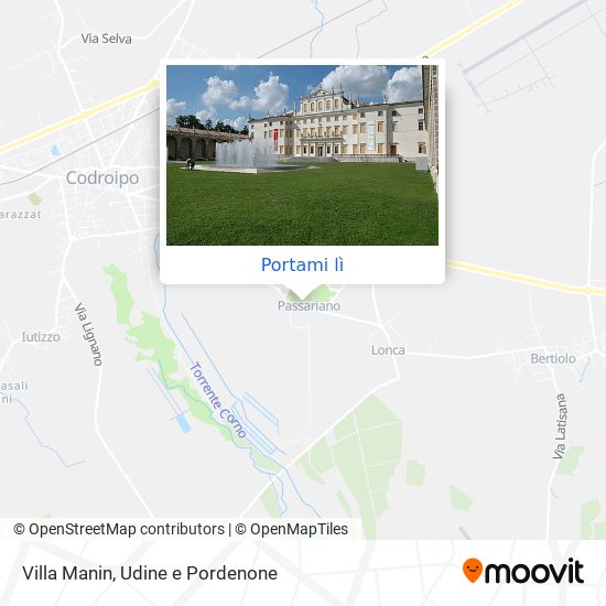 Mappa Villa Manin