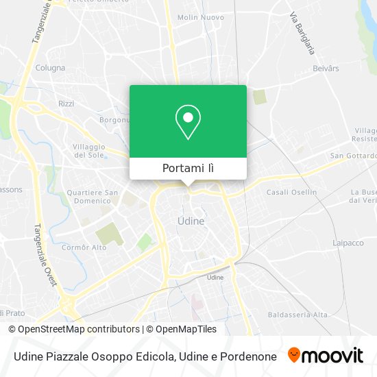 Mappa Udine Piazzale Osoppo Edicola