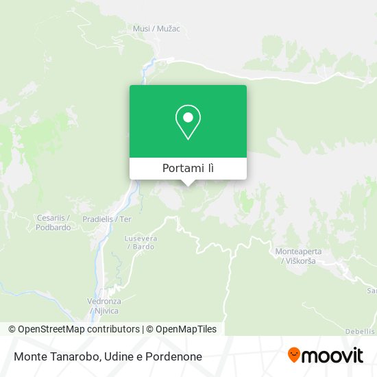 Mappa Monte Tanarobo