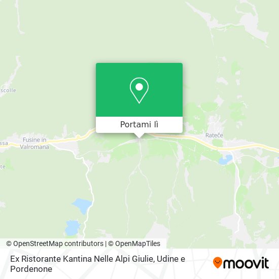 Mappa Ex Ristorante Kantina Nelle Alpi Giulie