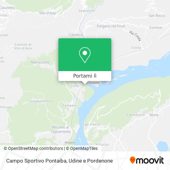 Mappa Campo Sportivo Pontaiba
