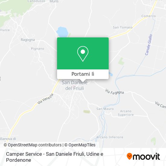 Mappa Camper Service - San Daniele Friuli