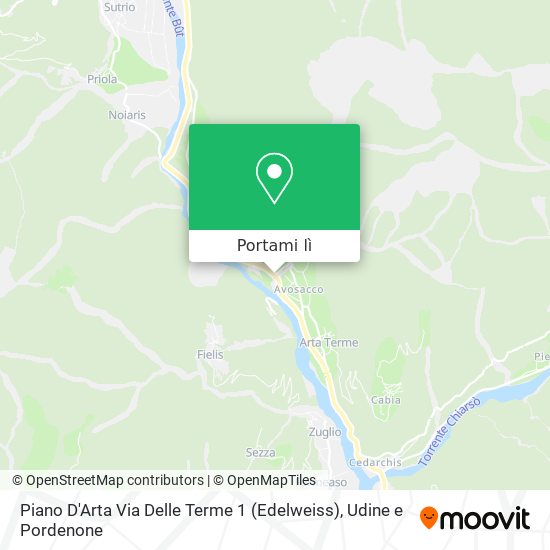 Mappa Piano D'Arta Via Delle Terme 1 (Edelweiss)