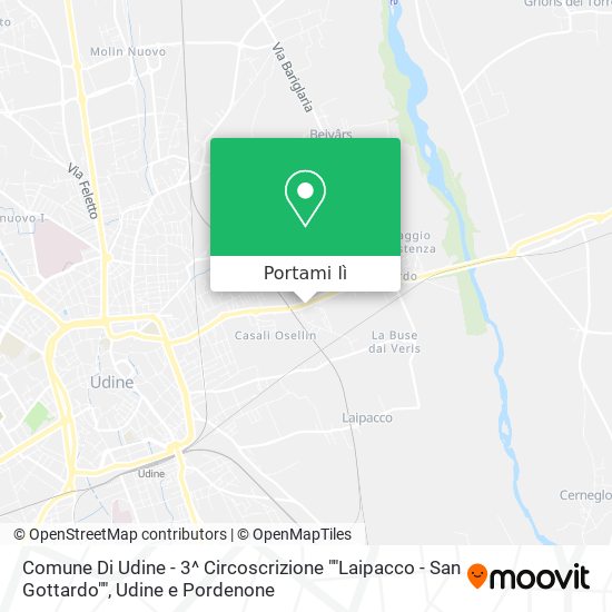 Mappa Comune Di Udine - 3^ Circoscrizione ""Laipacco - San Gottardo""