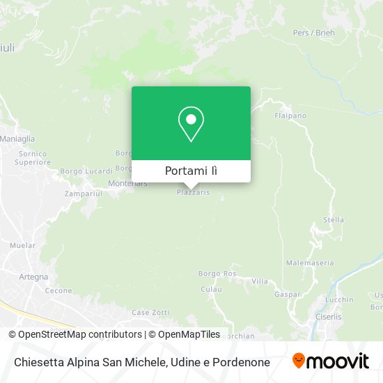 Mappa Chiesetta Alpina San Michele