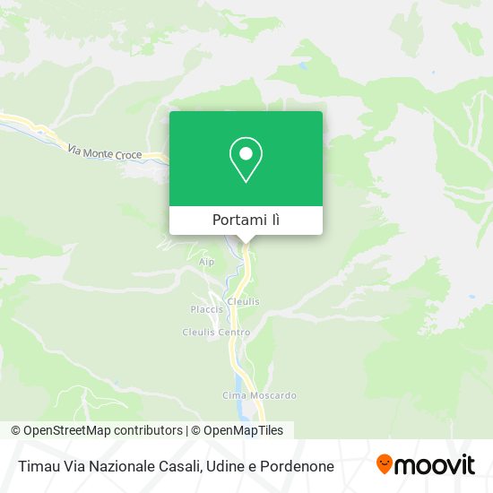 Mappa Timau Via Nazionale Casali