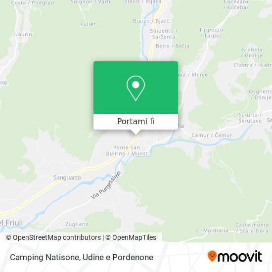 Mappa Camping Natisone