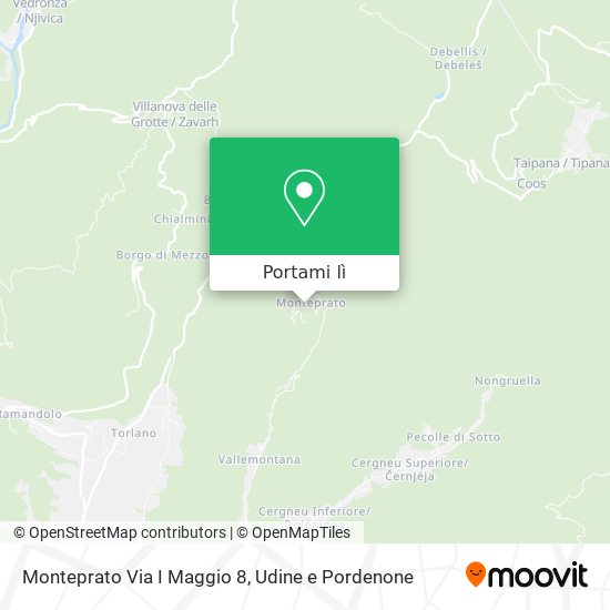 Mappa Monteprato Via I Maggio 8