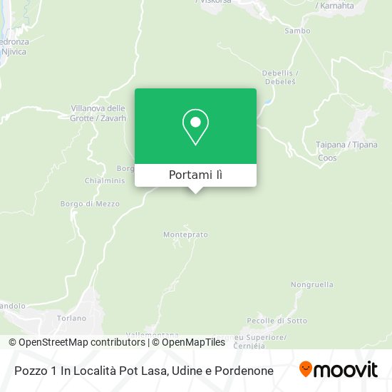 Mappa Pozzo 1 In Località Pot Lasa