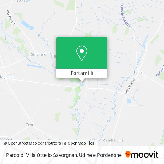 Mappa Parco di Villa Ottelio Savorgnan