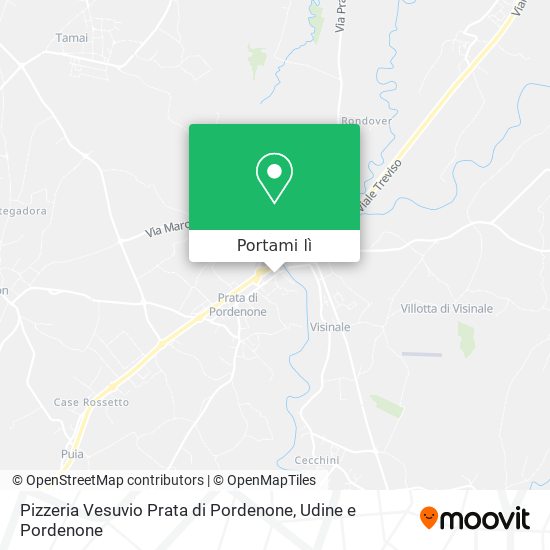 Mappa Pizzeria Vesuvio Prata di Pordenone