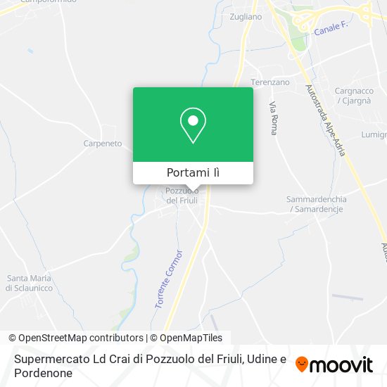 Mappa Supermercato Ld Crai di Pozzuolo del Friuli