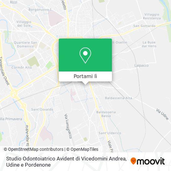 Mappa Studio Odontoiatrico Avident di Vicedomini Andrea