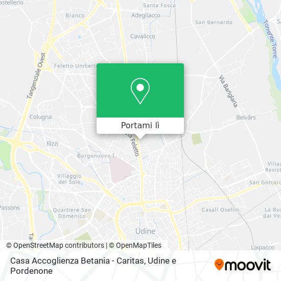 Mappa Casa Accoglienza Betania - Caritas