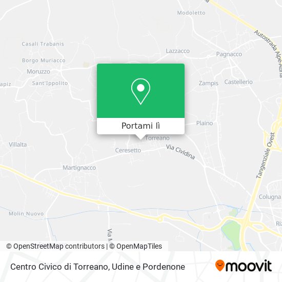 Mappa Centro Civico di Torreano