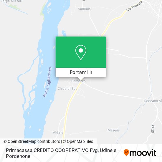 Mappa Primacassa CREDITO COOPERATIVO Fvg