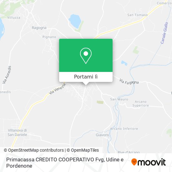 Mappa Primacassa CREDITO COOPERATIVO Fvg