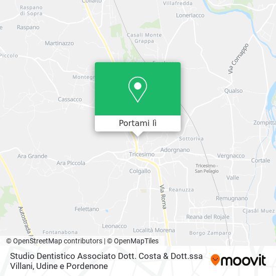 Mappa Studio Dentistico Associato Dott. Costa & Dott.ssa Villani